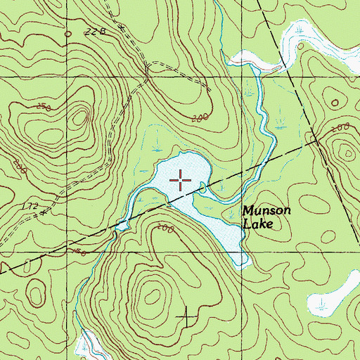 Topographic Map of Munson Lake, ME