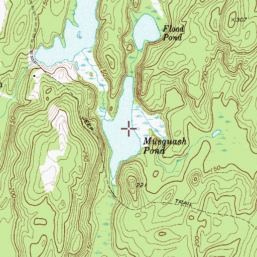 Topographic Map of Musquash Pond, ME