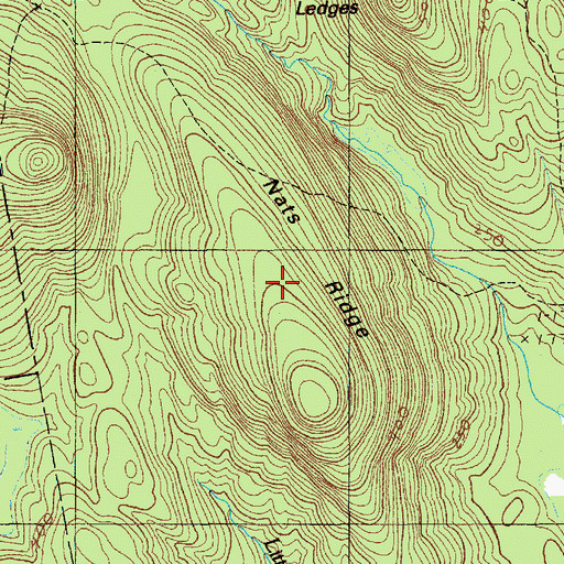 Topographic Map of Nats Ridge, ME