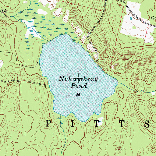 Topographic Map of Nehumkeag Pond, ME