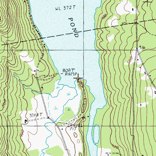 Topographic Map of Newell Brook, ME
