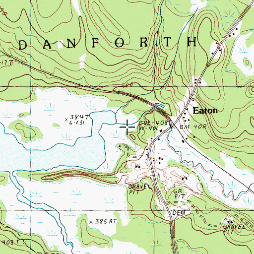 Topographic Map of North Crooked Brook, ME