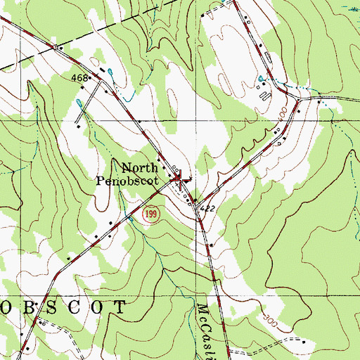 Topographic Map of North Penobscot, ME