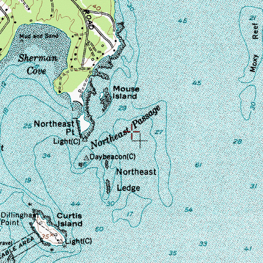 Topographic Map of Northeast Passage, ME