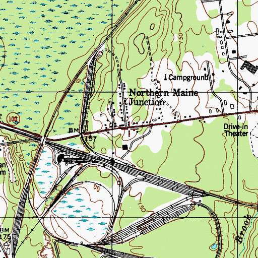 Topographic Map of Northern Maine Junction, ME
