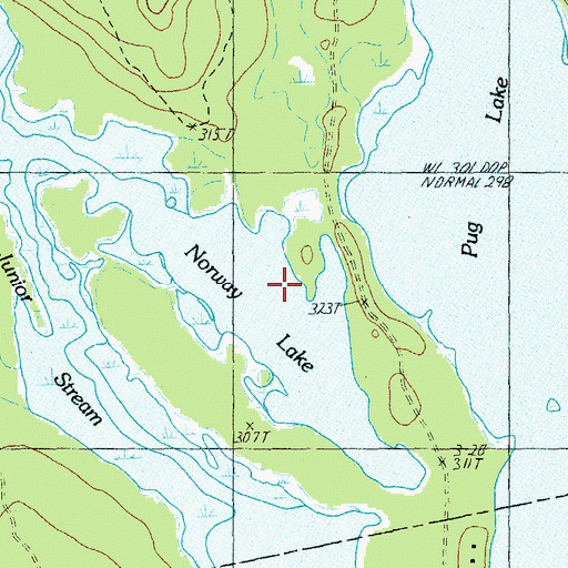Topographic Map of Norway Lake, ME