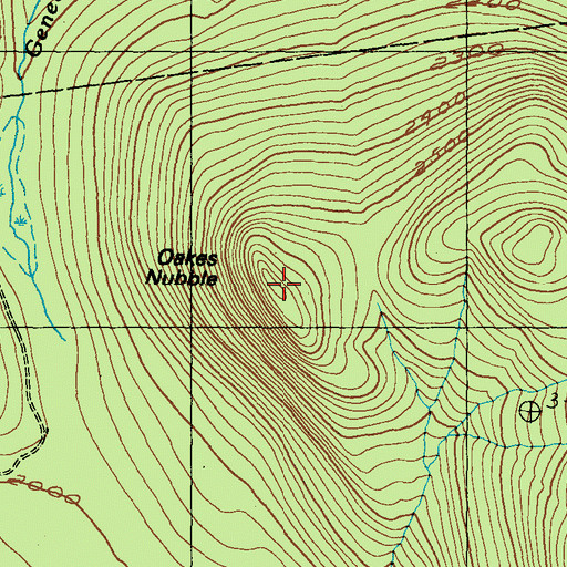 Topographic Map of Oakes Nubble, ME