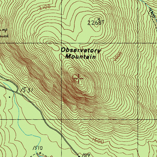 Topographic Map of Observatory Mountain, ME