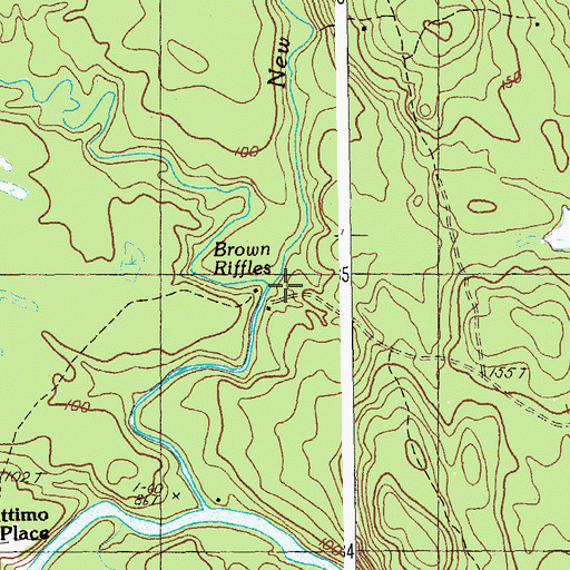 Topographic Map of Old Stream, ME