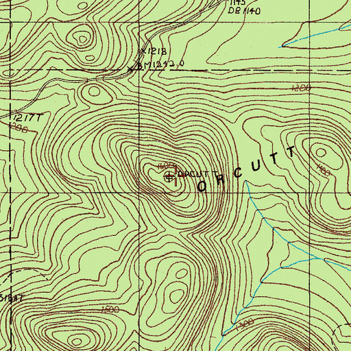 Topographic Map of Orcutt Mountain, ME