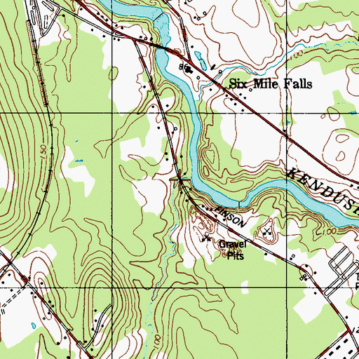 Topographic Map of Osgood Brook, ME