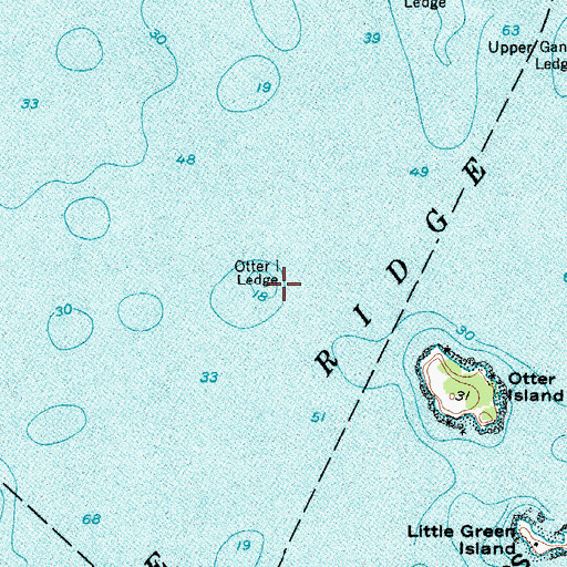 Topographic Map of Otter Island Ledge, ME