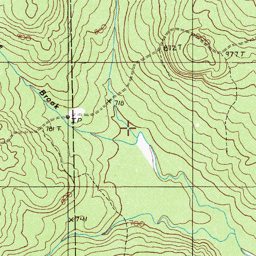 Topographic Map of Quellette Brook, ME