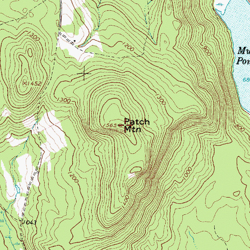 Topographic Map of Patch Mountain, ME