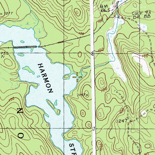 Topographic Map of Patrick Brook, ME