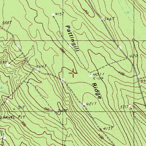 Topographic Map of Pattingill Ridge, ME