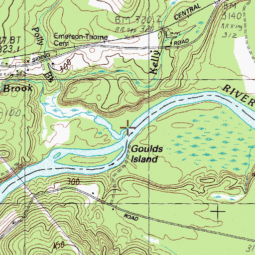 Topographic Map of Pigeon Brook, ME