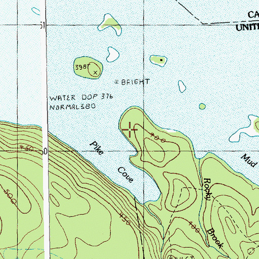 Topographic Map of Pike Cove, ME