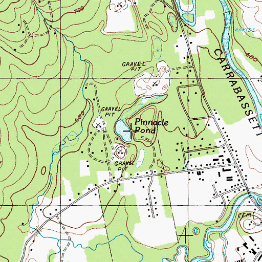 Topographic Map of Pinnacle Pond, ME