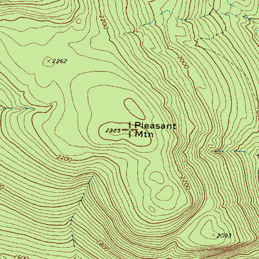 Topographic Map of Pleasant Mountain, ME