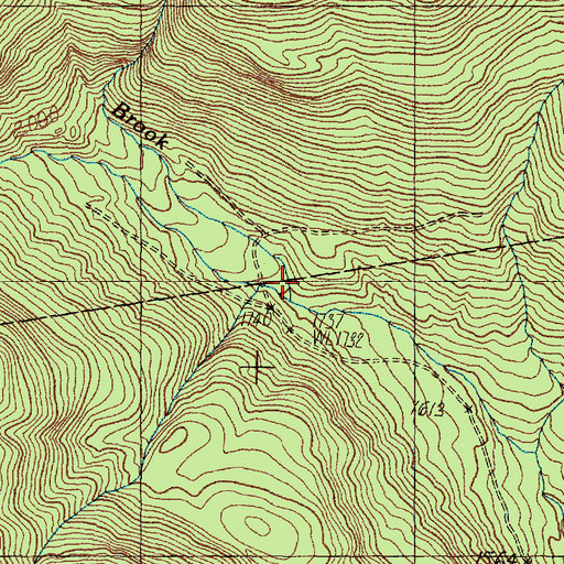 Topographic Map of Pond Brook, ME