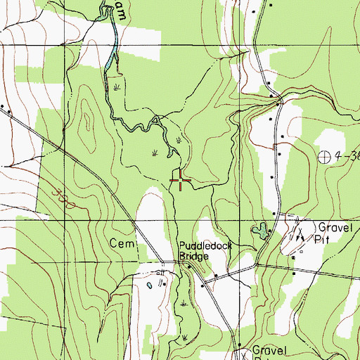 Topographic Map of Pratt Stream, ME