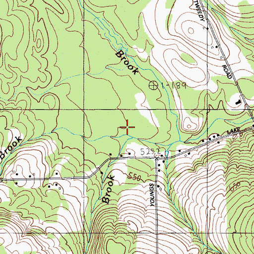 Topographic Map of Pretty Brook, ME