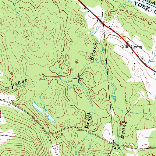 Topographic Map of Pugsley Brook, ME