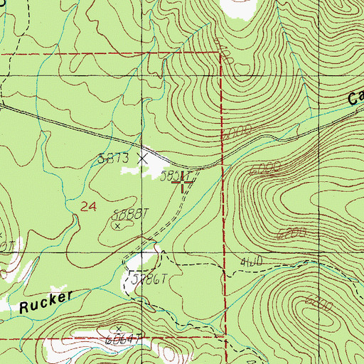 Topographic Map of Hermitage Forest Camp, AZ