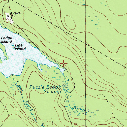 Topographic Map of Puzzle Brook, ME