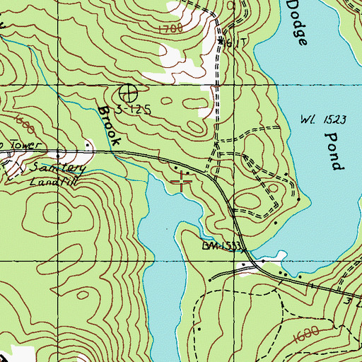 Topographic Map of Quimby Brook, ME