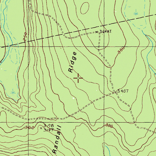 Topographic Map of Randall Ridge, ME