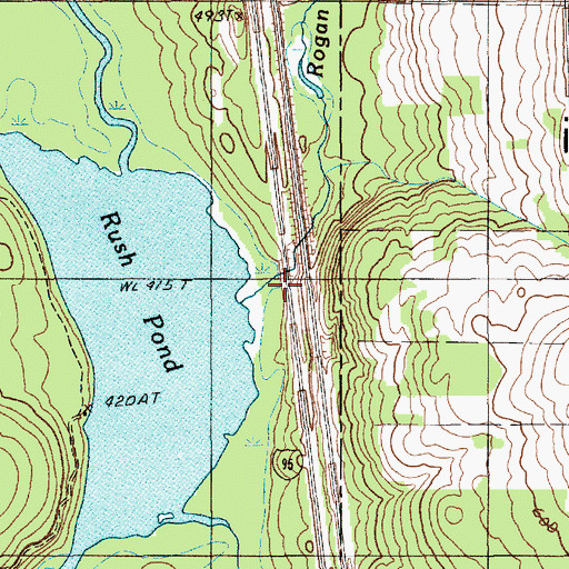 Topographic Map of Rogan Brook, ME