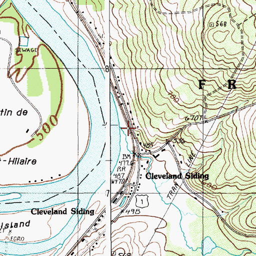 Topographic Map of Rosignal Brook, ME