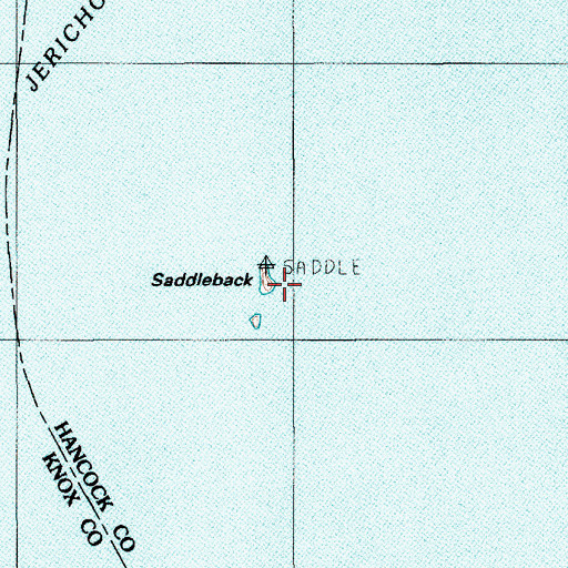 Topographic Map of Saddleback, ME