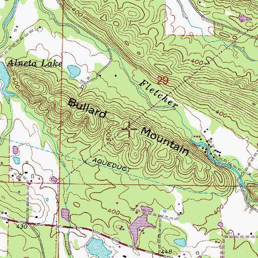 Topographic Map of Bullard Mountain, AR