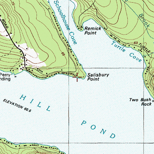 Topographic Map of Salisbury Point, ME