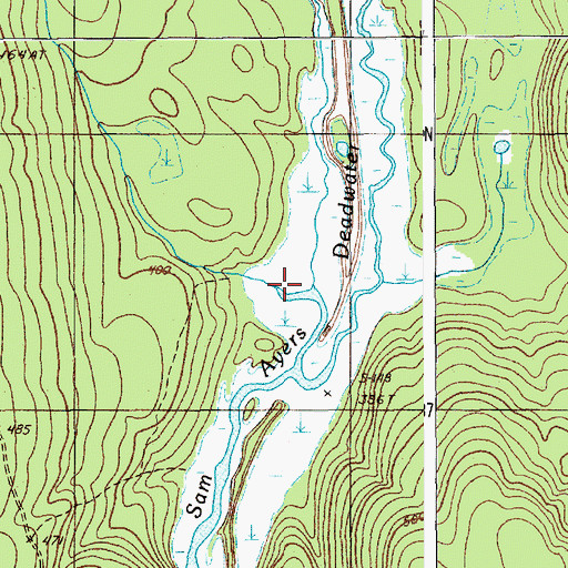 Topographic Map of Sam Ayers Deadwater, ME