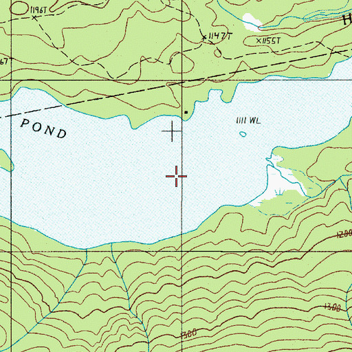 Topographic Map of Second Narrows, ME