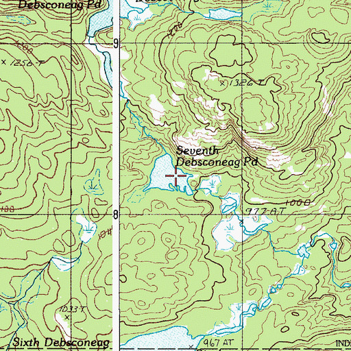 Topographic Map of Seventh Debsconeag Pond, ME