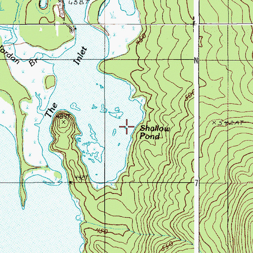 Topographic Map of Shallow Pond, ME