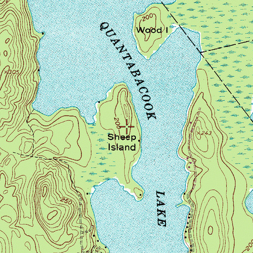 Topographic Map of Sheep Island, ME