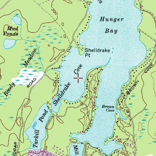 Topographic Map of Shelldrake Cove, ME