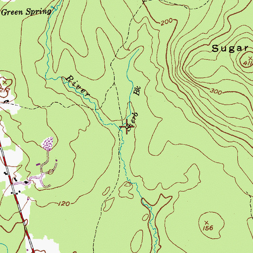 Topographic Map of Sherb Brook, ME