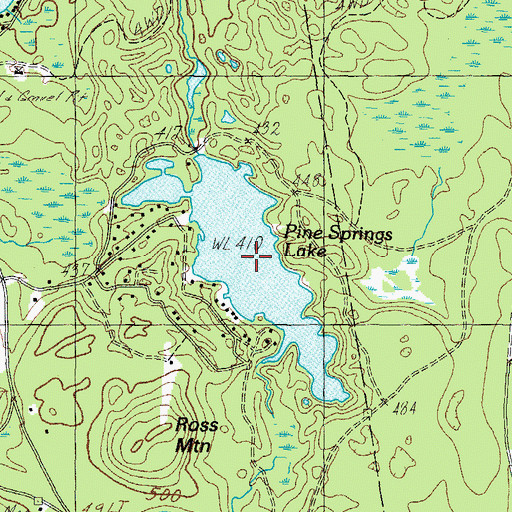 Topographic Map of Shy Beaver Pond, ME