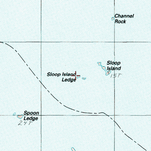 Topographic Map of Sloop Island Ledge, ME