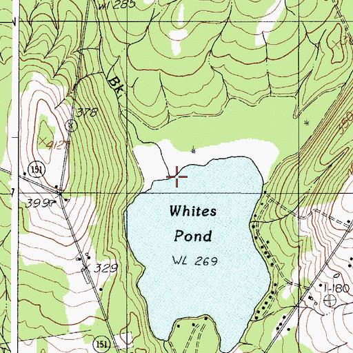 Topographic Map of Smith Brook, ME