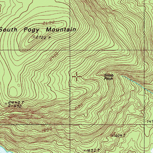 Topographic Map of Snub Pitch, ME