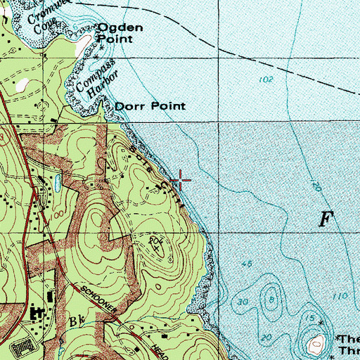 Topographic Map of Sols Cliff, ME