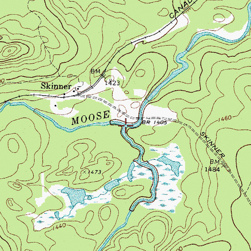 Topographic Map of South Branch Moose River, ME